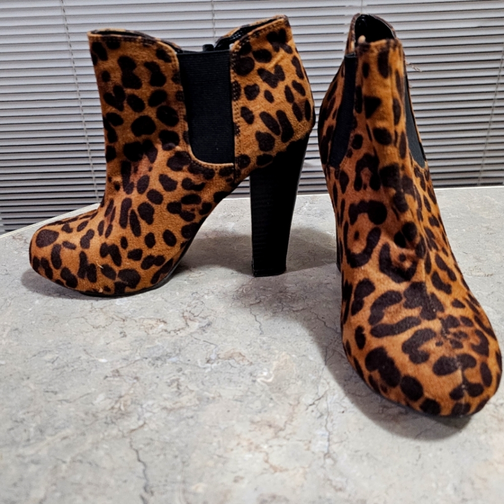 Madden Girl Leopard Print Ankle Booties